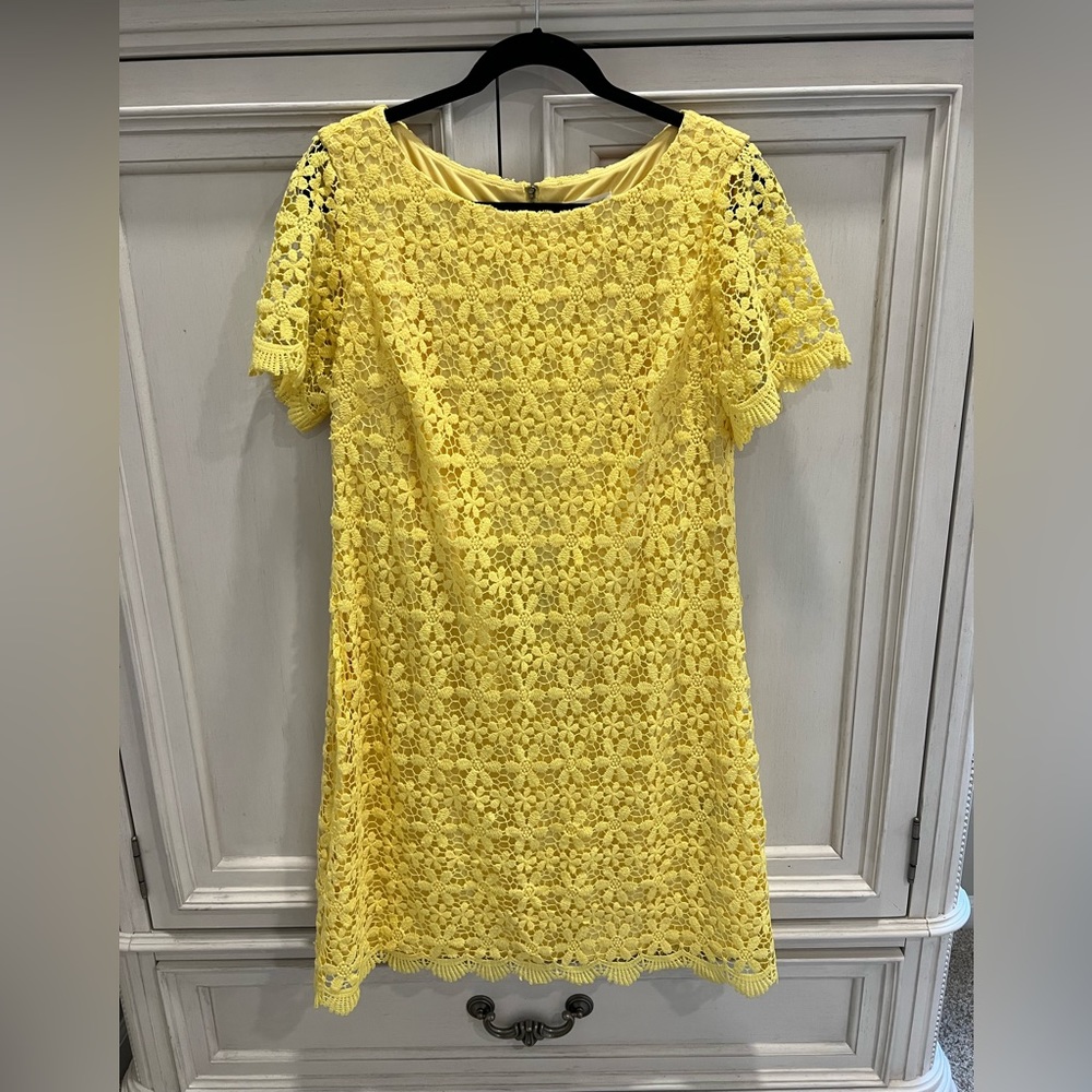 Yellow Crochet Dress